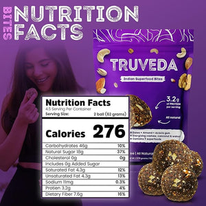 TRUVEDA Gluten Free Snacks Tasty ? Natural Non-GMO No Added Sugars High Protein Snacks ? Indian Superfood Delicious Tasting Energy Ideal for Postpartum Weight Management Sports (2 Pack)