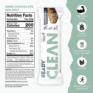 Ready¢ç Protein Bars - Nut Free Bundle - Dark Chocolate Sea Salt + Chocolate Chip + Vanilla Swirl + Mint Chocolate Chip Bundle (3-Packs of 12, 1-Pack of 5, 41 Total)