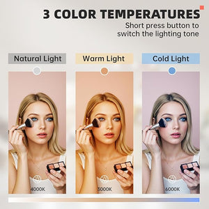 MINISO Vanity Mirror with Lights - 10.6 x 13.8 Hollywood Makeup Mirror with Adjustable Brightness3 Modes Light