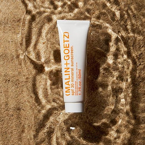 MALIN+GOETZ SPF 30 Mineral Sunscreen | Face &amp Body Broad Spectrum Sun Protection with Zinc Oxide Titanium Dioxide Shea Butter | Hydrating &amp Brightening | Vegan Reef-Safe Cruelty-Free (1.7