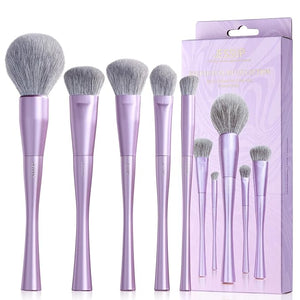 Jessup Makeup Brushes Face 5pcs Premium Synthetic Make Up Brushes Set for Foundation Contour Blush Highlighter and Powder Luxury Purple T514