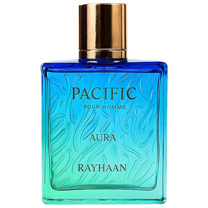 RAYHAAN Pacific Aura - Citrus Aromatic Mint Amber Fresh - Eau de Parfum Spray for Men 3.4 Ounce / 100 ml