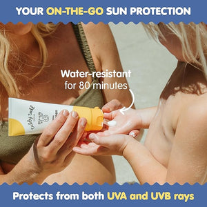 TUBBY TODD Mineral Sunscreen SPF 50 - Broad Spectrum Sunscreen Lotion for Kids - Water-Resistant for 80 Minutes - Safe for Sensitive Skin - Non-Greasy Feel - 2 Pack 4 Fl Oz