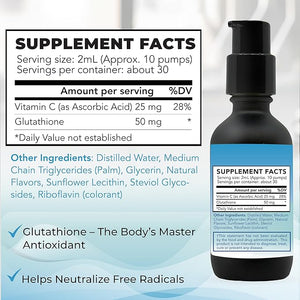 Nano Glutathione | Ultra Absorbable Antioxidant for Detox Support, Immune Health and Healthy Gums | Fast Oral Delivery | 30 Servings