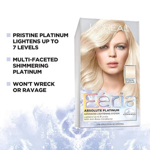 L'Oreal Paris Feria Multi-Faceted Shimmering Permanent Hair Color Extreme Platinum Hair Dye Kit Pack of 2