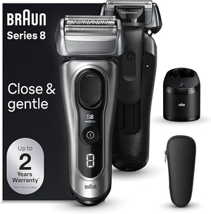 Braun Series 8 8567cc Electric Razor for Men 4+1 Shaving Elements &amp Precision Long Hair Trimmer 5in1 SmartCare Center Close &amp Gentle Even on Dense Beards Wet &amp Dry Electric Razor 60mi