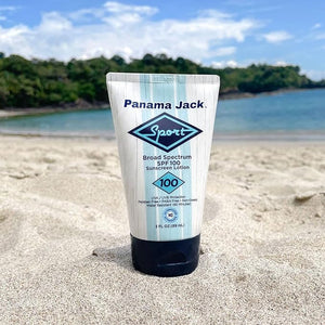 Panama Jack Sport Sunscreen Lotion - SPF 100 Broad Spectrum UVA/UVB Protection Non-Greasy PABA Paraben Gluten &amp Cruelty Free 3 FL OZ (Pack of 2)