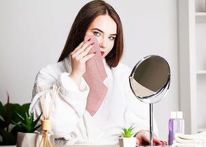 Utopia Towels 24 Pack Cotton Washcloths Set 100% Ring Spun Cotton Premium Quality Flannel Face Cloths Highly Absorbent and Soft Feel Fingertip Towels Dusty Pink