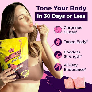 Primal Queen Goddess Creatine Gummies ? Low-Sugar Chewable Creatine for Women | Booty and Muscle Builder Faster Recovery Strength | High-Potency Wild Watermelon Flavor ? 150 Bites (5g per Serving)