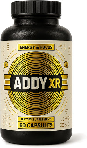 ADDY XR - Adderall Alternative - Luxury Energy Management - Focus &amp; Energy Supplement - High End Brain Booster - Focus, Energy, and Memory Support Vitamins - 60 Day Supply