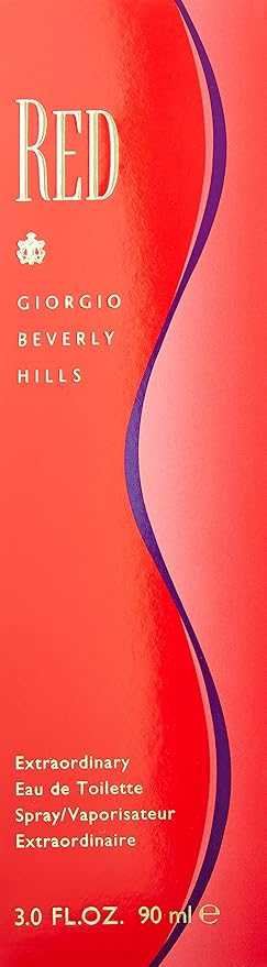 Giorgio Beverly Hills Red Women's Perfume, Eau De Toilette EDT Spray, Gift for Her, 3 Fl Oz