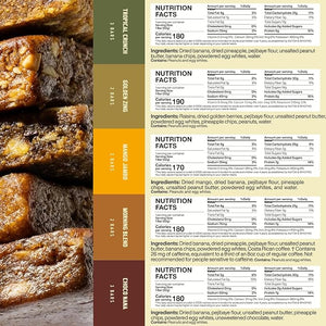 PEJI BAR Superfood Energy Bars | Variety Pack | Gluten Free 6-8g Protein Fiber Whole Ingredients No Sugar Added | Adventure Ready Snack 12 Count