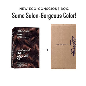 Madison Reed Radiant Hair Color Kit | 5NGM Dark Cinnamon Brown with Gold Mahogany Tones (Catania Brown) for 100% Gray Hair Coverage | Dimensional Permanent Hair Dye | PPD-Free &amp Ammonia-Free | 2 P