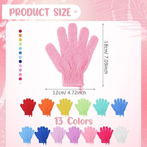 104 Pcs Exfoliating Glove Bulk Shower Gloves with Hanging Loop Exfoliating Body Scrubber Dead Skin Remover for Body Bath Beauty Spa Massage Scrubs Men Women Bathing(Multicolor)