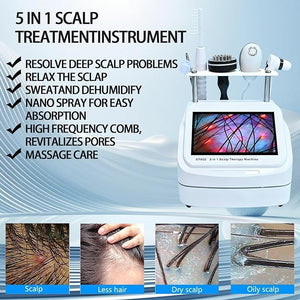Scalp and Skin Analysis Machine 10 Inch Digital Scalp Camera with 50x/200x Lenses Rechargeable Skin Health Detection Use for Home Spa and Salon