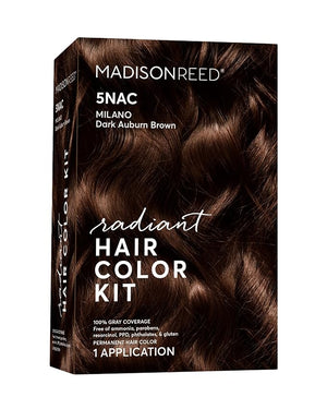 Madison Reed Radiant Hair Color Kit | 5NAC Dark Chocolate Brown with Copper-Auburn Undertones (Milano Brown) 100% Gray Hair Coverage | Dimensional Permanent Hair Dye | PPD &amp Ammonia-Free | 1 Pack