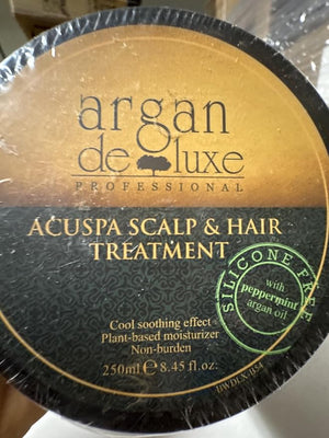 Argan de Professional Acuspa Scalp &amp Hair Treatment Cooling Effect Plant-Based Moisturizer Silicone Free 250ml