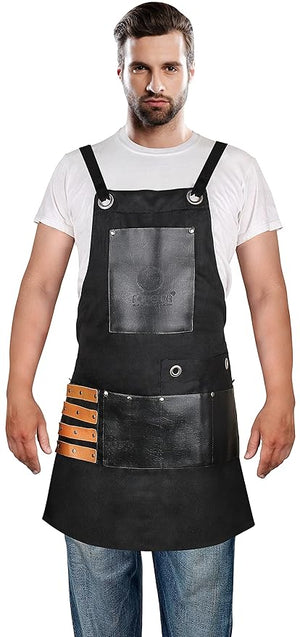 Professional Leather Apron Hair Cutting Hairdressing Barber Apron