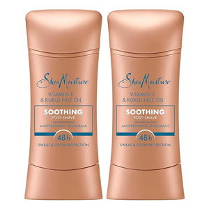 SheaMoisture Antiperspirant Deodorant Stick Soothing Vitamin E &amp Kukui Nut Oil 2 count for 48HR Sweat &amp Odor Protection with No Parabens &amp No Mineral Oil 2.6 oz