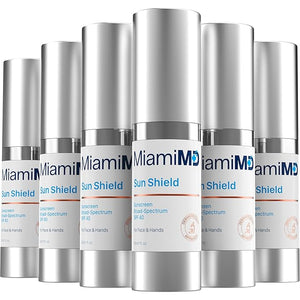 Sun Shield Sunscreen (30ml) Face for Women - Spf 40 Broad Spectrum Face Sunscreen - Sunblock with Vitamin C - Sun Screen with Hydrating and Moisturizing Aloe Vera for All Skin Types - 6 pack