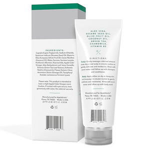 Applebiotic Scalp and Body Scrub - Body Hair &amp Face Scrub with Sugar Green Tea &amp Coconut Oil to clarify &amp remove product buildup 6 oz