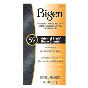 Bigen Permanent Powder Hair Color 59 Oriental Black 1 ea (Pack of 2)