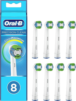 Oral-B Precision Clean Replacement Brush Heads CleanMaximiser Bristles Pack of 8