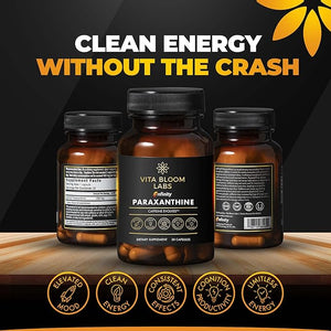 Enfinity Paraxanthine Capsules Clean Energy &amp Focus Caffeine Alternative | 200 mg per Capsule | 30 Capsules per Bottle | Formulated in USA GMP Certified Non-GMO Kosher