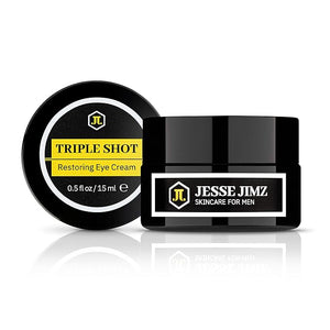 Triple Shot Restoring Eye Cream for Men Antiaging Eye Balm to Reduce Fine Lines Wrinkles Puffiness Dark Circles &amp Undereye Bags