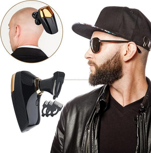4 in 1 Electric Head Shaver Set - Bald Shaver, Wet &amp; Dry, Cordless, with Nose &amp; Ear Trimmer, Facial Cleansing, Rechargeable, IPX6 Waterproof