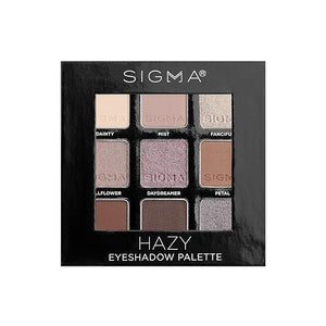 Sigma Beauty On-the-Go Eyeshadow Palette - Hazy - 9 Bold Eyeshadow Shades in Matte Shimmer and metallic Finishes - Highly Pigmented Vegan Eye Makeup Palette - Clean Beauty Products