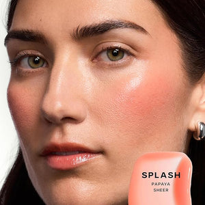 Saie Glossybounce - Hydrating Lip Gloss and Tinted Lip Oil Hybrid with Hyaluronic Acid &amp; Jojoba Oil for Non-Sticky, Ultra-Shiny, Plump &amp; Soft Lips - Everyday Makeup Essential - Splash (.17 oz)