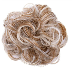 EARSHOT Hair Buns Hair Piece 1 Pack Synthetic Donut Bun Messy Bun Hair Slices Curly Wavy Headbands Women Bun Wig Synthetic Wig Hair Extensions Hair Accessories For Girls (Color : 27H613)