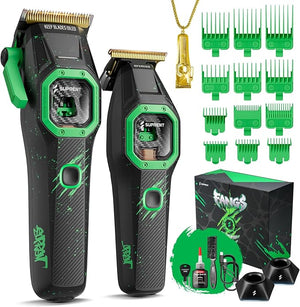 SUPRENT Fangs Professional Barber Clippers - High-Performance 13000 RPM Vector Motor Hair Clipper Barber Trimmer Set Professional Haircutting Kit with AI Speed Control Patented U-Teeth Blade