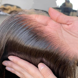 5x5 Long Deep Parting HD Swiss Lace Melt Skin Lace Closure Straight Style Much Fuller Natural Hair Line Human Hair Natural Black 22inch HD Closure