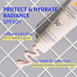 Cancer Council Protect &amp; Hydrate Radiance Body Sunscreen SPF50+, Shimmer Finish Sun Care, Broad Spectrum UVA/UVB Sun Protection, Water Resistant, Paraben &amp; Fragrance Free, Water Resistant, 5fl