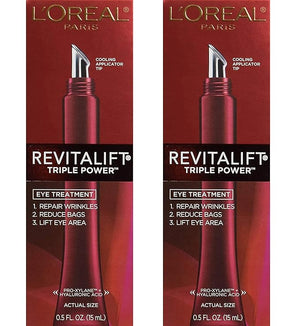 L¡¯Oreal Paris(Pack of 2 ) Paris RevitaLift Triple Power Eye Treatment 0.5 Fluid Ounce
