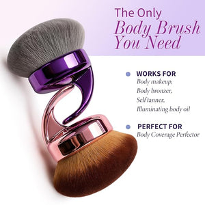 Blend &amp Blur Ultra Large Body Makeup Brush For Self Tanner 5.11inch Wide-headed Kabuki Brush Leg Makeup &ampBronzer Self Tan Applicator Provides Effortless Pretty Finish Blending Applicator- P