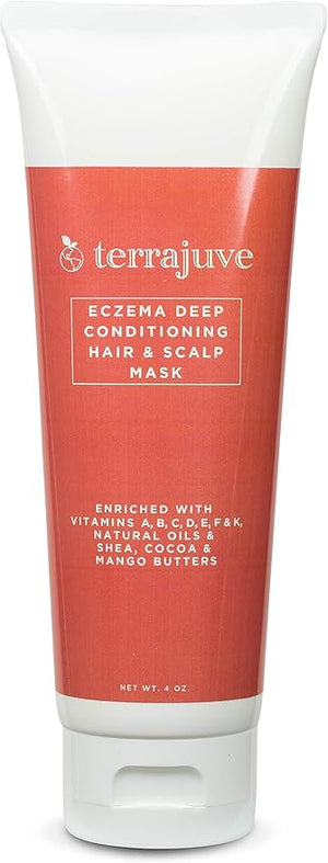 Terrajuve Psoriasis Hair and Scalp Mask Conditioner Natural Moisturizer Soothing Lotion for Dry Itchy Red Scaly Flaky Skin Safe for Babies Lasting Relief Pure Organic Made in USA
