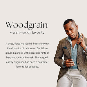 Caswell-Massey Woodgrain Sandalwood Gold Cap Cologne, Richly Sensual Santalum Album Men¡¯s Cologne with Cedary and Hints of Citrusy Musk, 3 Fl Oz