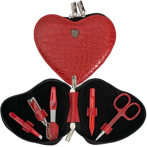 3 Swords Germany - Brand Quality 5 Piece Manicure Pedicure kit Set for Kids - Children - Toddlers with Special Scissors (Round tip) Fashion Leather case in Gift Box Made by 3 Swords (03751)