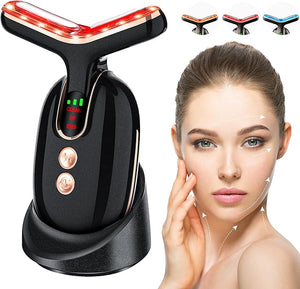 Facial Massager Red-Light-Therapy-for-Face, Neck Skin- Face Wand Tool, TENS L E D Facial Beauty Device Portable at-Home Face Tool for Skin Care