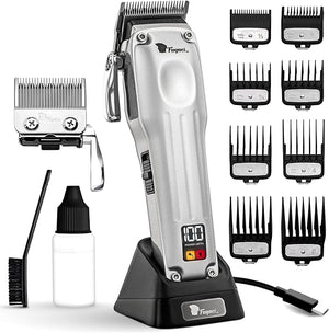 Fagaci Professional Hair Clippers for Men with Superior Precision, 5X Longer Sharpness Professional Barber Clippers Cordless with 2 Blades Fade &amp; Taper, Brushless Motor Mens Hair Clipper Cordless
