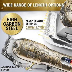 Karrte¢ç Professional Hair Clippers for Men Hair Trimmer Barber Clippers Set Beard Trimmer Cordless Hair Cutting Grooming Haircut Kit with T-Blade Zero Gapped Rechargeable Adjustable LED Display