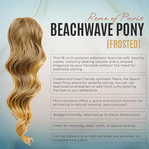 Rene of Paris Beachwave Pony Tail Hair Extensions Synthetic Ready to Wear Frosted