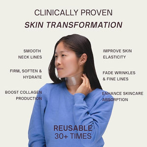 Dermaclara Neck Wrinkle Patches - Silicone Neck Patches for Wrinkles Anti Aging and Tightening Overnight Skin Treatment for Women and Men Anti-Wrinkle Pads Reusable Up to 30 Times - 1 Patch