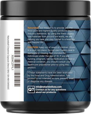NatureBell Creatine Monohydrate Capsules 5000mg Per Serving 500 Count | Micronized Unflavored Creatine Pills | Pre-Workout &amp Muscle Strength Support | Easy to Swallow Filler-Free | 71 Servings