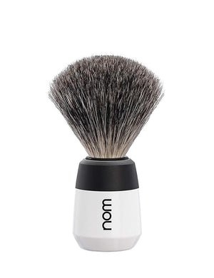 Nom Max Pure Badger Shaving Brush White