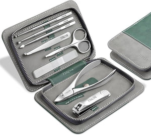 Manicure Kit for Women Stainless Steel Nail Kit with PU Leather Case Precision Pedicure Tools for Feet
