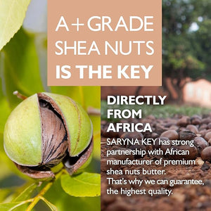 Saryna Key Damage Repair Treatment Butter Mask - African Shea Butter for Dry Hair Treatment - Rejuvenating Butter Moisturizer with Natural Keratin and Vitamins A E F (500ml/16.9oz)